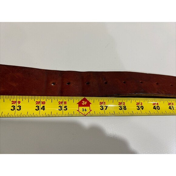 Levis Reversible Belt Brown Leather 1.5" Wide Nickle Buckle Size 36 - Picture 7 of 16